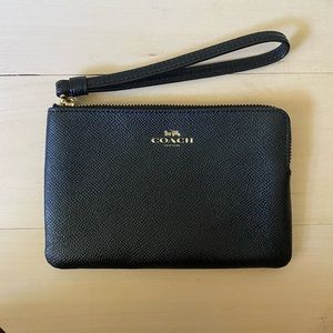 Coach black wristlet